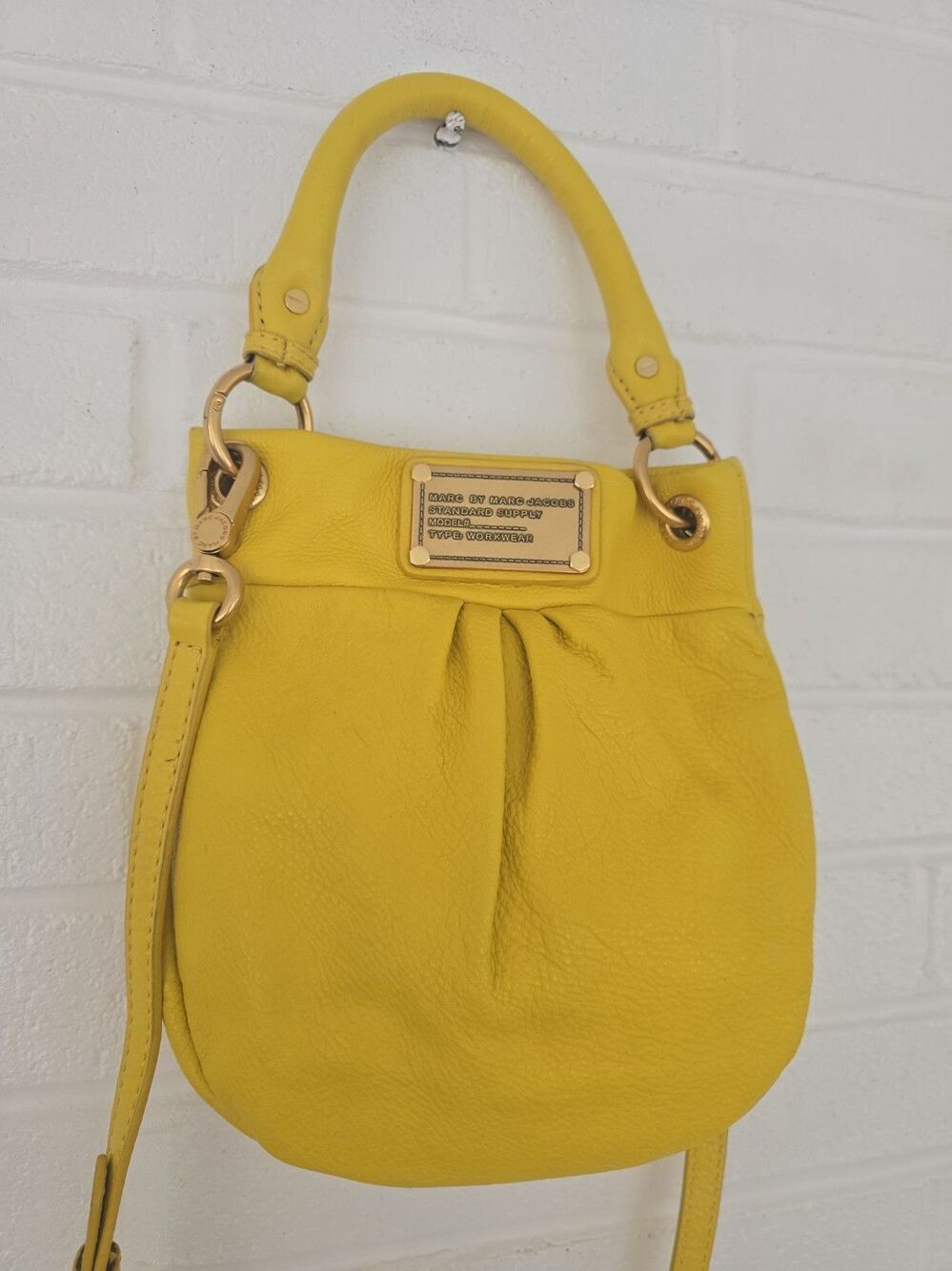 Marc by Marc Jacobs Classic Q Hillier Hobo handbag In Rare Yellow Leather